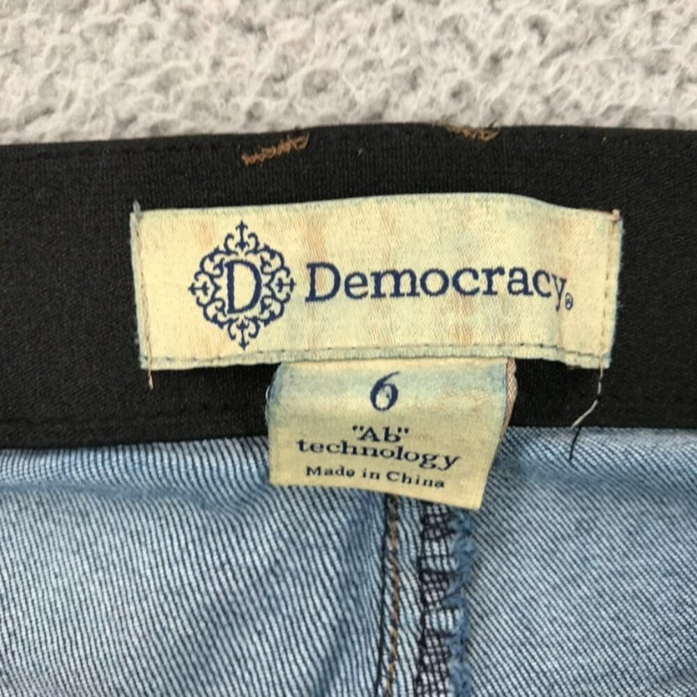 DEMOCRACY Jeans Womens Size 6 Skinny‎ Distressed Mid Rise Raw Hem Stretch Denim - Picture 7 of 15